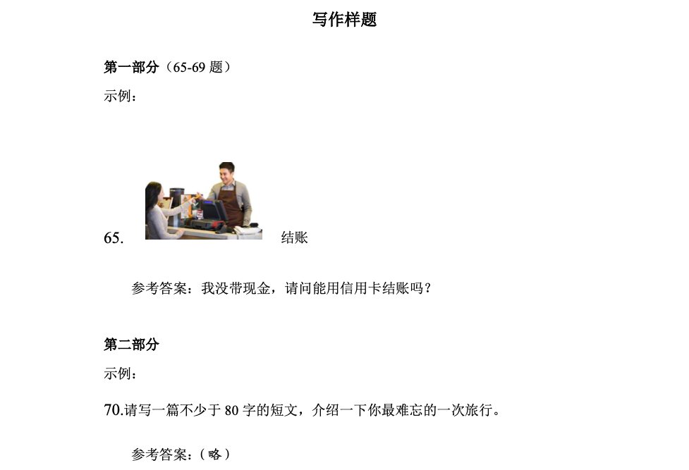 Los exámenes nuevos HSK4: Modelo de examen de escritura HSK 4 versión revisada 2026: ejercicios de redacción de textos cortos y descripción de situaciones